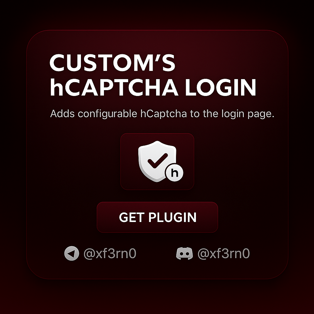 Custom hCaptcha in Login Plugin for MyBB