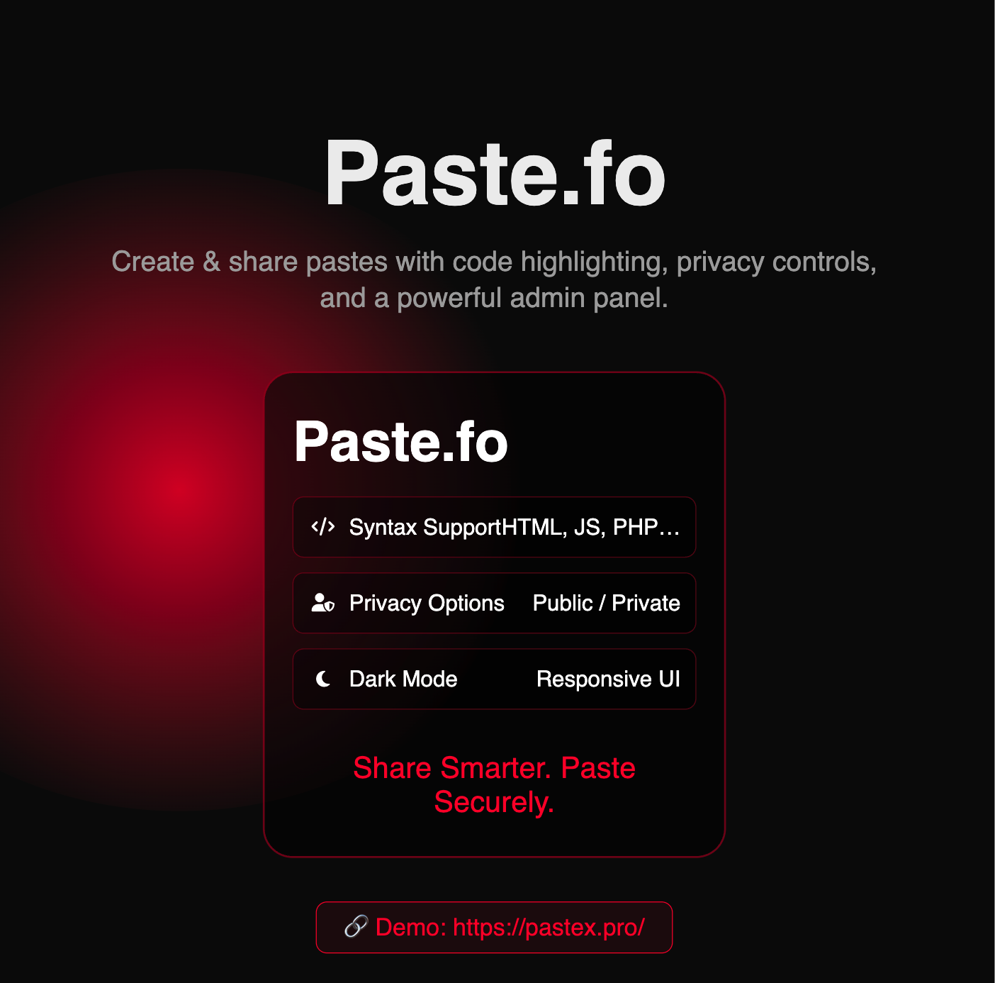Paste.fo – Launch Your Own Pastebin Site